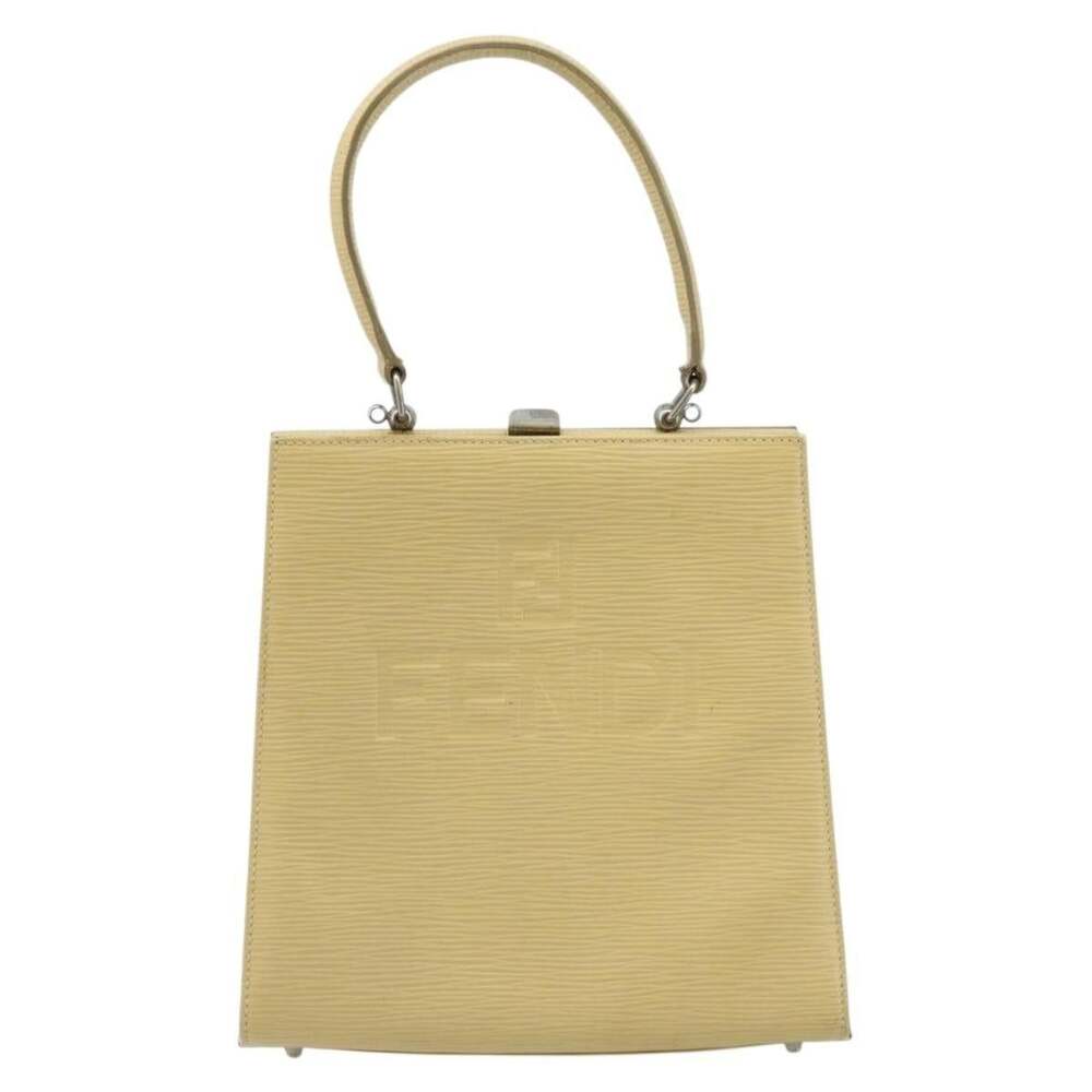 Fendi Leather Handbag Ivory White